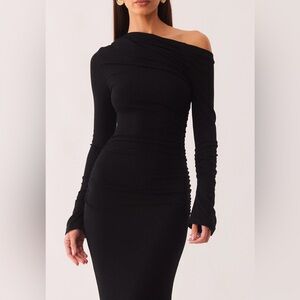 SNDYS Reyna Classic Black Bodycon Maxi Dress Size Large